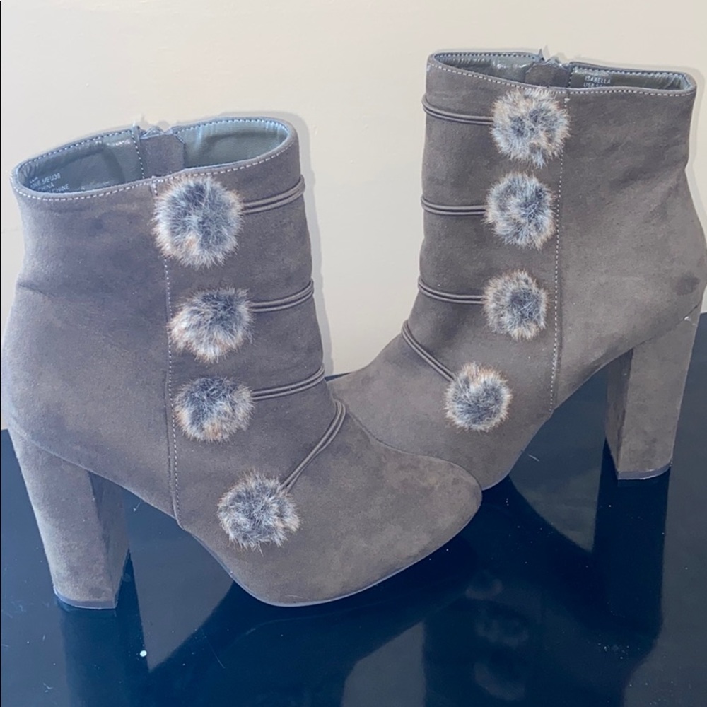 Cute suede boot heels